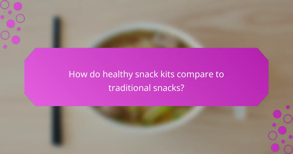 How do healthy snack kits compare to traditional snacks?