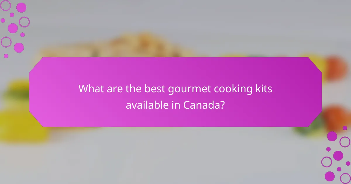 What are the best gourmet cooking kits available in Canada?