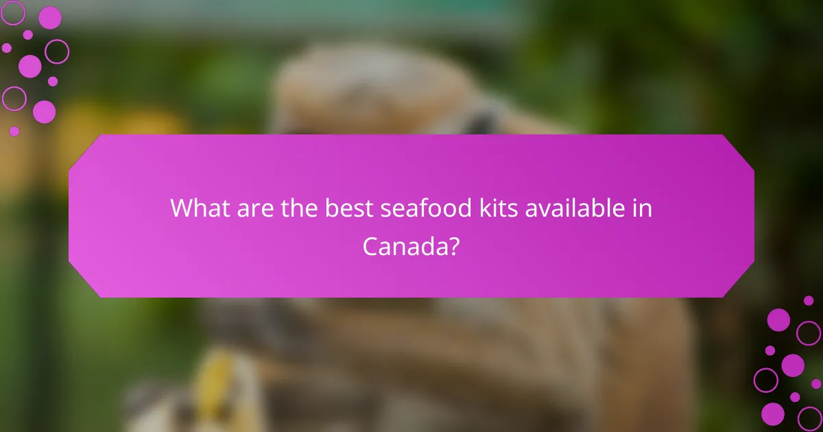 What are the best seafood kits available in Canada?