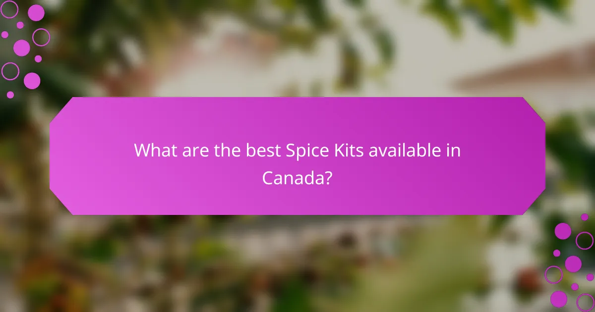 What are the best spice kits available in Canada?