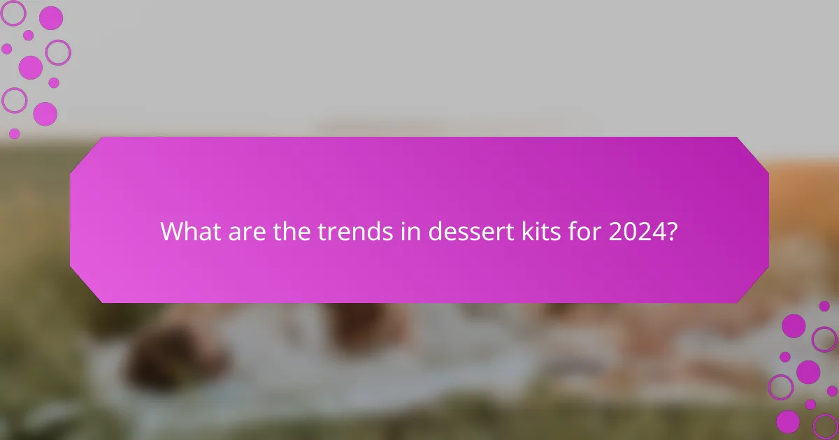 What are the trends in dessert kits for 2024?
