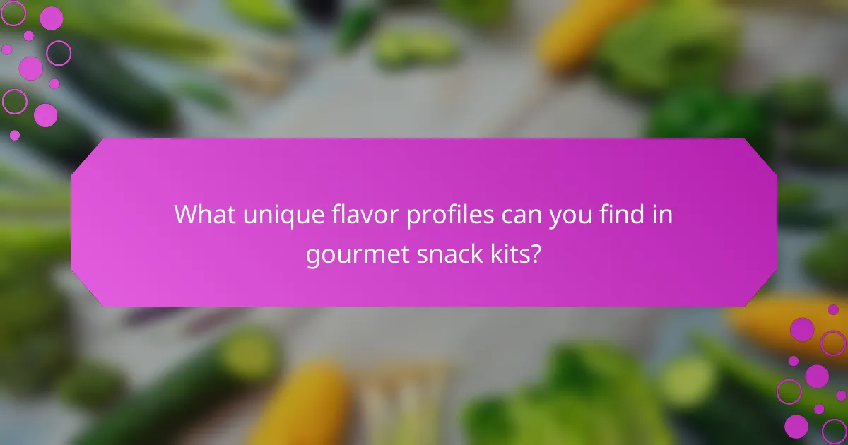 What unique flavor profiles can you find in gourmet snack kits?